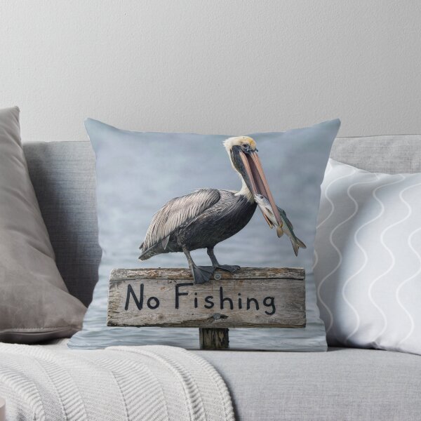 Item preview, Pelican on a No Fishing Sign designed and sold by Maria Dryfhout.