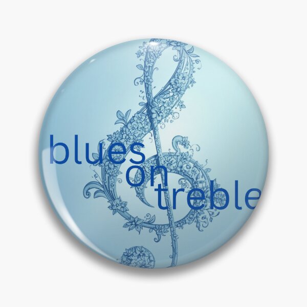 Item preview, Blues On Treble Clef designed and sold by BrightrDayMusicArt.