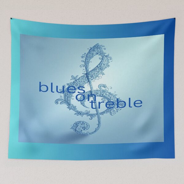 Item preview, Blues On Treble Clef designed and sold by BrightrDayMusicArt.