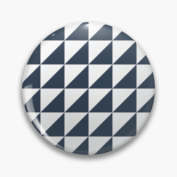 Item preview, White And Navy Triangle Mosaic Pattern designed and sold by pattern-archive.