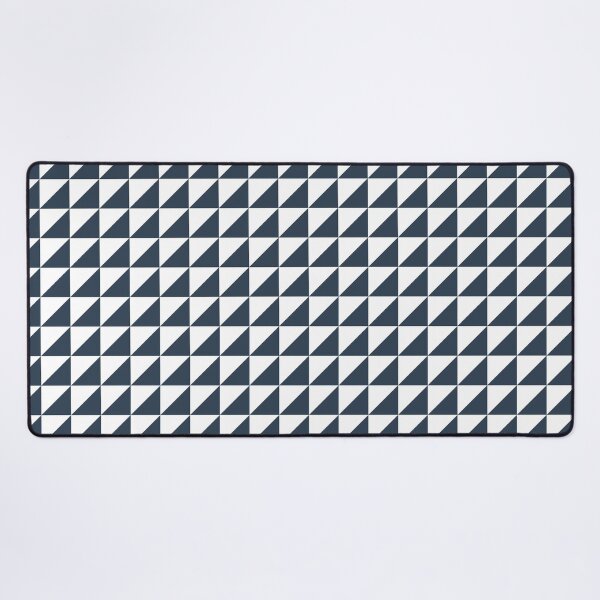 Item preview, White And Navy Triangle Mosaic Pattern designed and sold by pattern-archive.