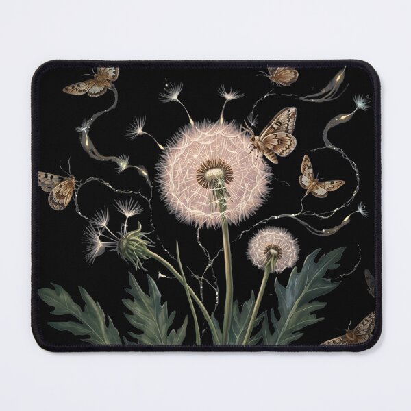 Item preview, Mystical Dandelion and Moths in a Glowing Night Garden designed and sold by ezuldeen48.
