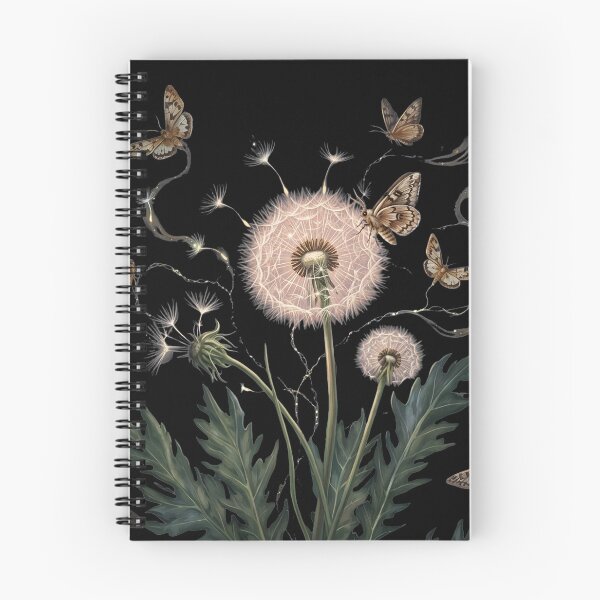 Item preview, Mystical Dandelion and Moths in a Glowing Night Garden designed and sold by ezuldeen48.