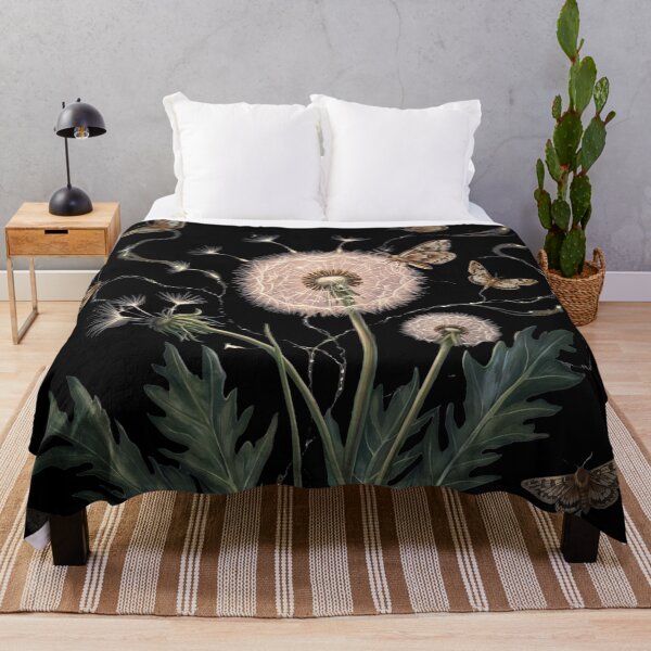Item preview, Mystical Dandelion and Moths in a Glowing Night Garden designed and sold by ezuldeen48.