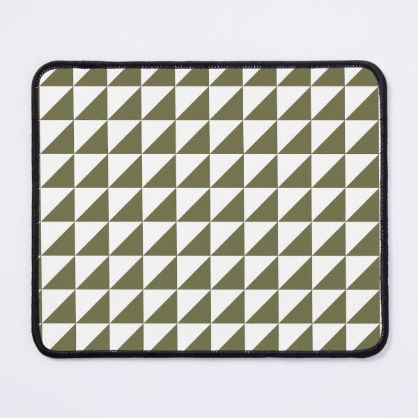 Item preview, White And Olive Triangle Mosaic Pattern designed and sold by pattern-archive.