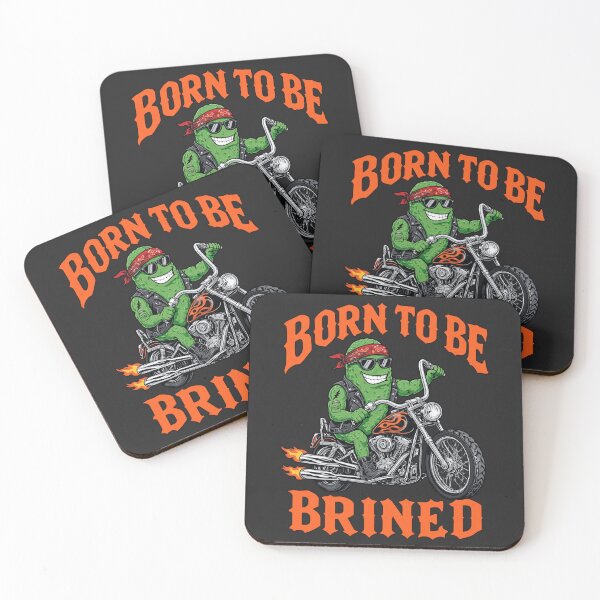 Item preview, Born To Be Brined Funny Biker Pickle designed and sold by DigitalGlade.