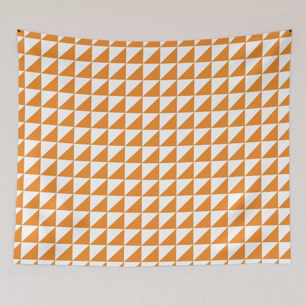 Item preview, White And Orange Triangle Mosaic Pattern designed and sold by pattern-archive.