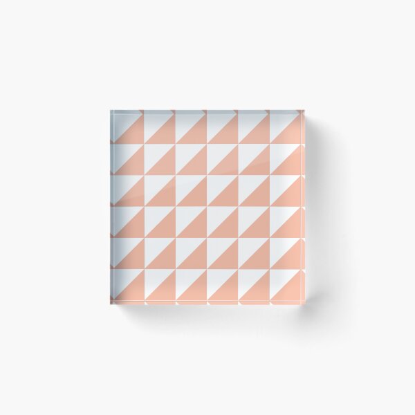 Item preview, White And Peach Triangle Mosaic Pattern designed and sold by pattern-archive.