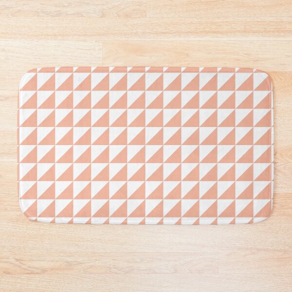 Item preview, White And Peach Triangle Mosaic Pattern designed and sold by pattern-archive.