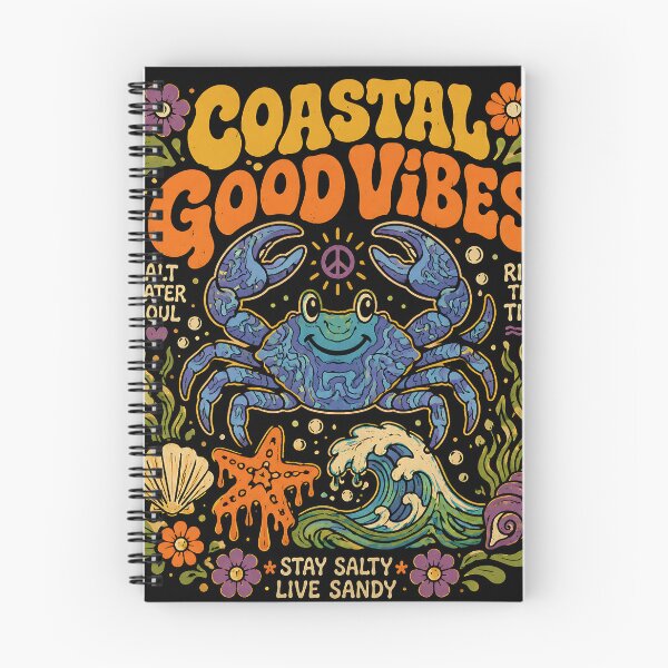 Item preview, Retro Coastal Good Vibes Crab designed and sold by JasKei-Designs.