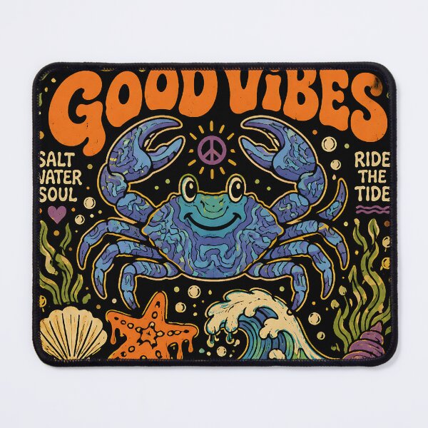 Item preview, Retro Coastal Good Vibes Crab designed and sold by JasKei-Designs.