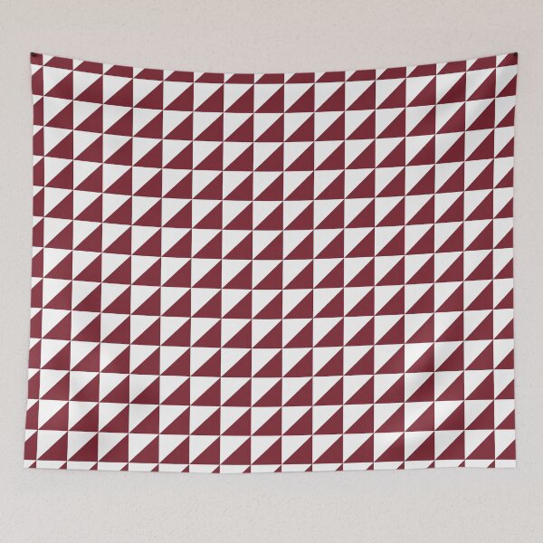 Item preview, White And Red Triangle Mosaic Pattern designed and sold by pattern-archive.