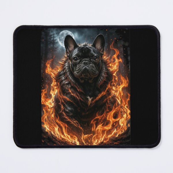 Item preview, Black French Bulldog as Fire Wolf Fantasy Frenchie designed and sold by shallia.
