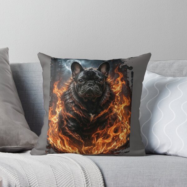 Item preview, Black French Bulldog as Fire Wolf Fantasy Frenchie designed and sold by shallia.