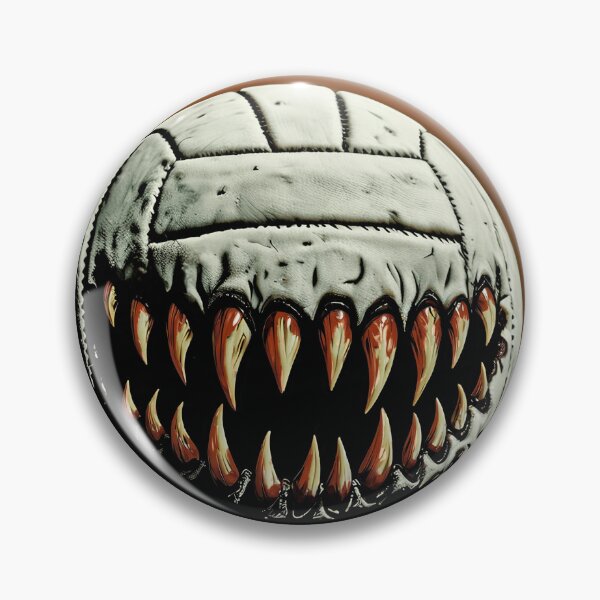 Item preview, VOLLEYBALL HORROR WITH TEETH designed and sold by Pickle Wicked Designs.