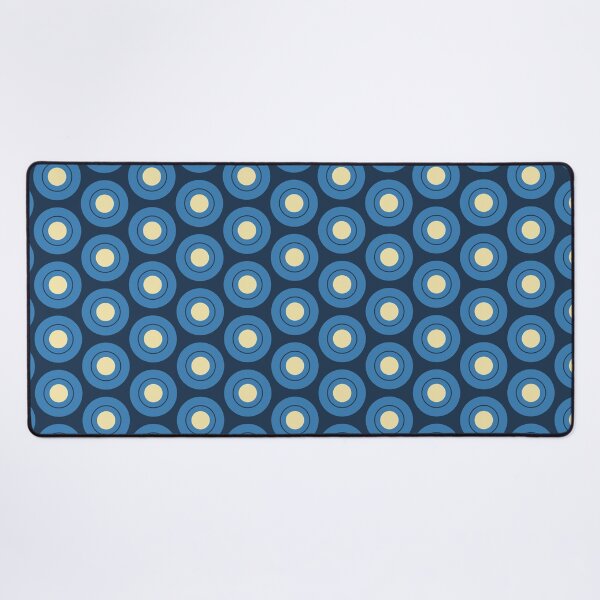 Item preview, Blue circles with yellow accent on blue background designed and sold by Chantal creates.