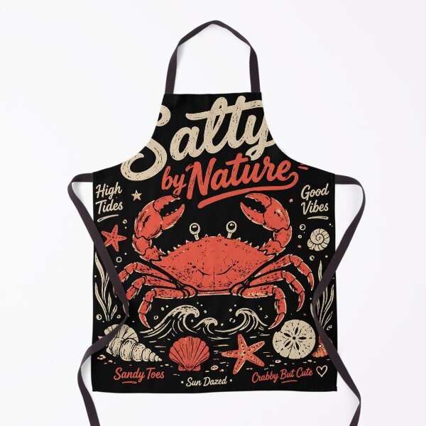 Item preview, Salty By Nature Retro Crab designed and sold by JasKei-Designs.