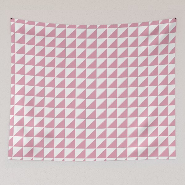 Item preview, White And Rose Triangle Mosaic Pattern designed and sold by pattern-archive.