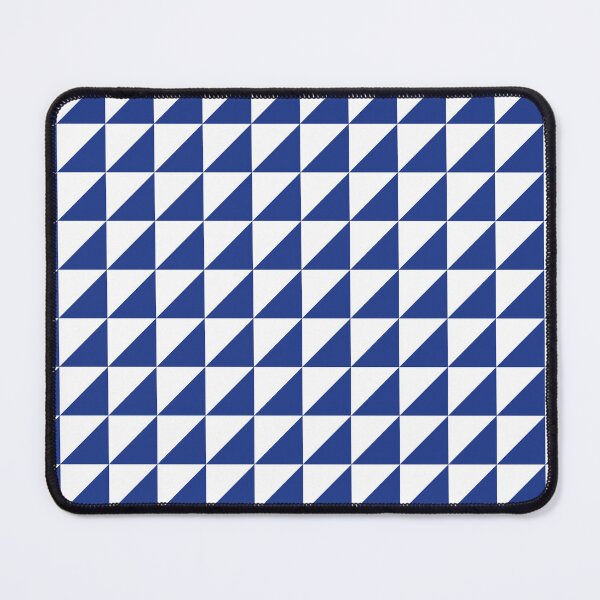 Item preview, White And Royal Blue Triangle Mosaic Pattern designed and sold by pattern-archive.