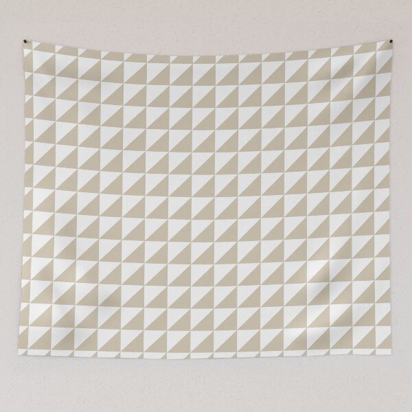 Item preview, Patrón de mosaico triangular blanco y arena designed and sold by pattern-archive.