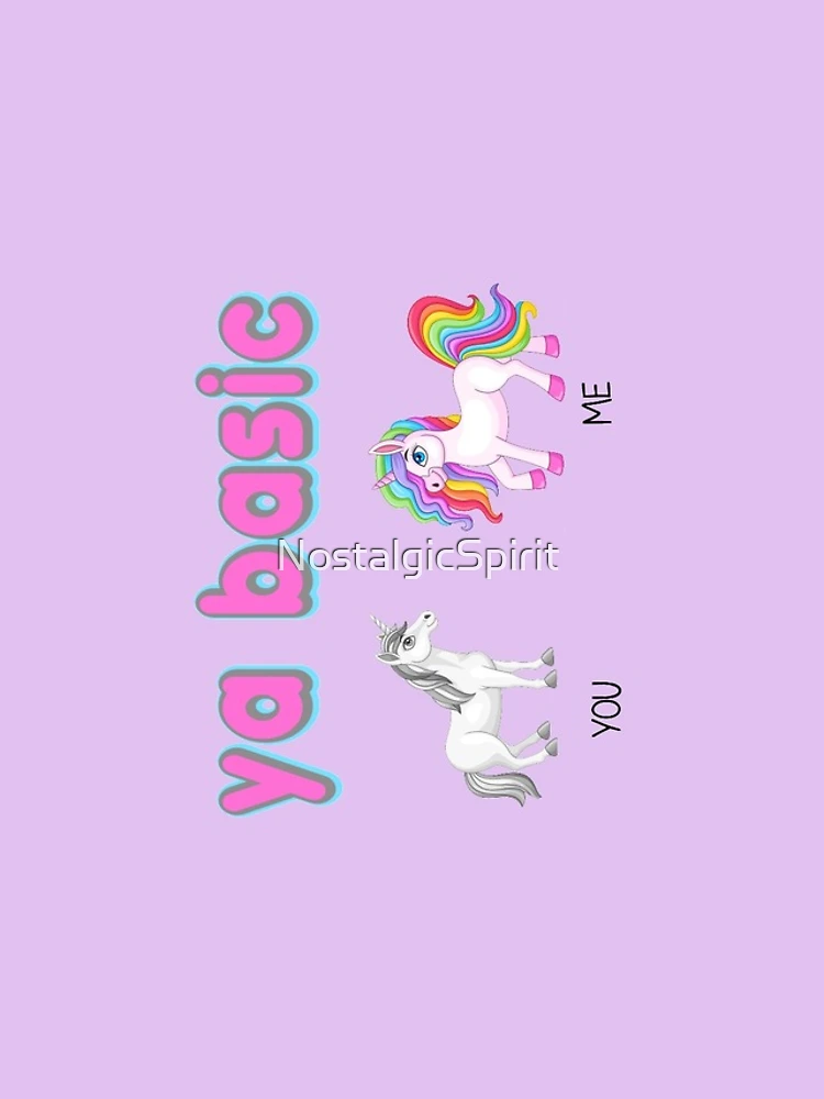 Thumbnail 4 of 4, iPhone Case, ya basic, ur basic, youre basic, basic, unicorn designed and sold by NostalgicSpirit.