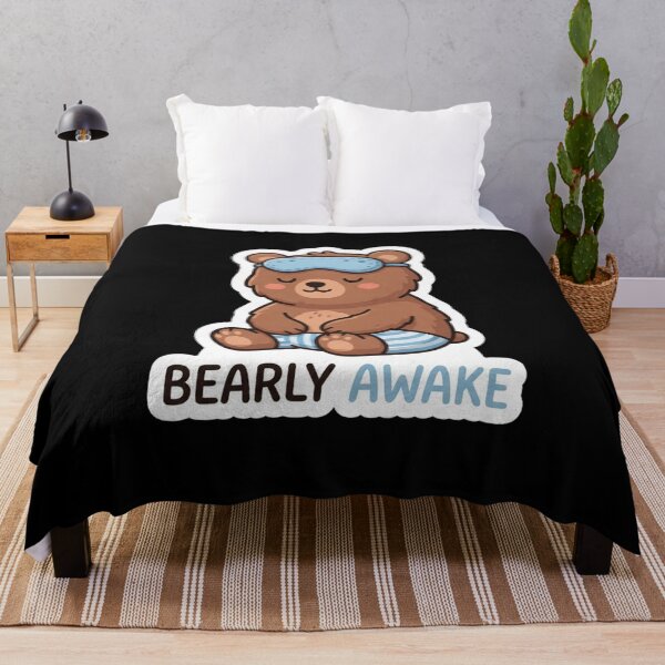 Item preview, Cute Sleeping Bear Bearly Awake Illustration designed and sold by Owcomm.