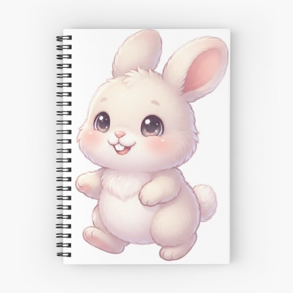 Item preview, Kawaii Fluffy Cream Baby Bunny Walking with Sparkle Eyes  designed and sold by Stickivo.