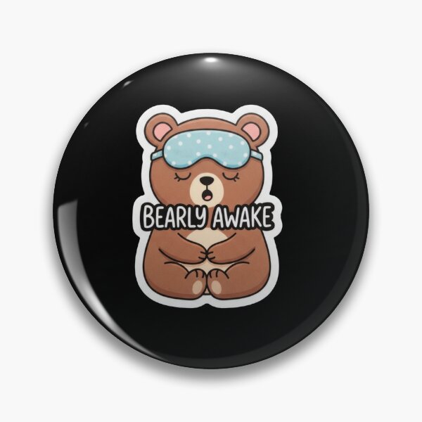 Item preview, Cute Sleepy Brown Bear Wearing Mask designed and sold by Owcomm.