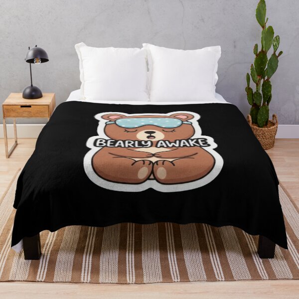 Item preview, Cute Sleepy Brown Bear Wearing Mask designed and sold by Owcomm.