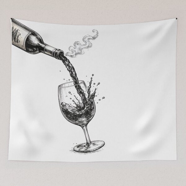 Item preview, intage Wine Pour Illustration designed and sold by NucciCollective.