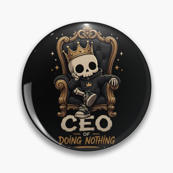 Item preview, CEO of Doing Nothing Funny Skeleton T-Shirt | Lazy Humor Graphic Tee designed and sold by Ahmed-G-Designs.