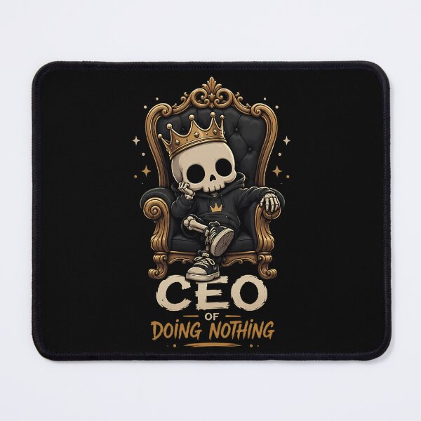 Item preview, CEO of Doing Nothing Funny Skeleton T-Shirt | Lazy Humor Graphic Tee designed and sold by Ahmed-G-Designs.