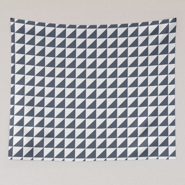 Item preview, White And Slate Triangle Mosaic Pattern designed and sold by pattern-archive.