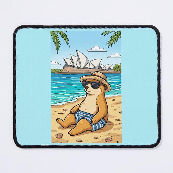 Item preview, Sydney Beach Meerkat | Cute Summer Vacation Design designed and sold by BCapybara.