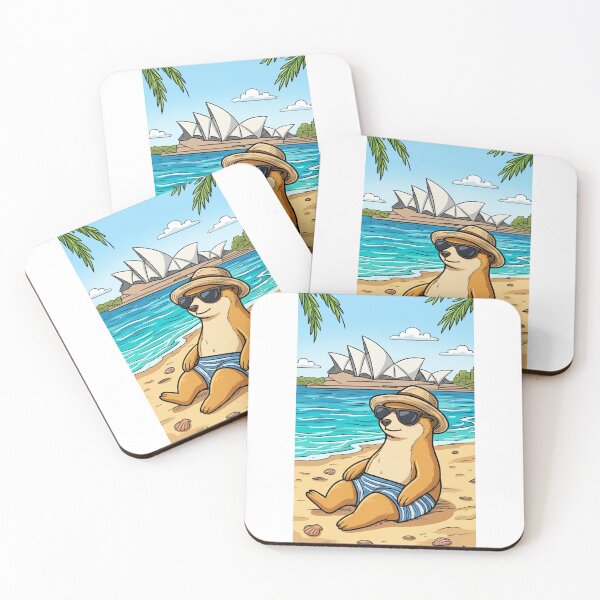 Item preview, Sydney Beach Meerkat | Cute Summer Vacation Design designed and sold by BCapybara.