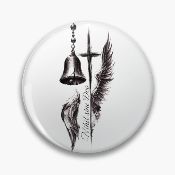Item preview, Nihil Sine Deo Gothic Cross and Bell designed and sold by RoyalDeluxGo.