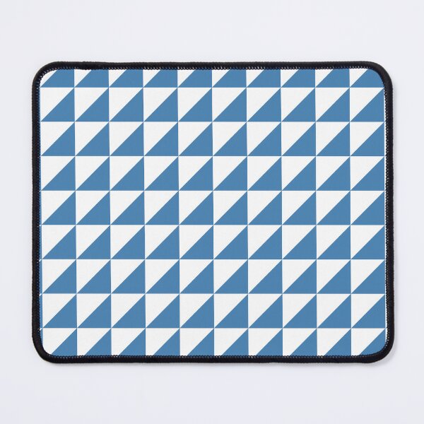 Item preview, White And Steel Blue Triangle Mosaic Pattern designed and sold by pattern-archive.