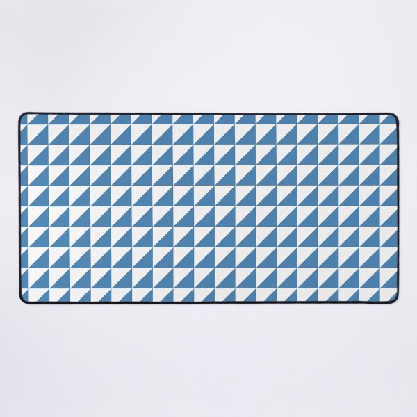 Item preview, White And Steel Blue Triangle Mosaic Pattern designed and sold by pattern-archive.