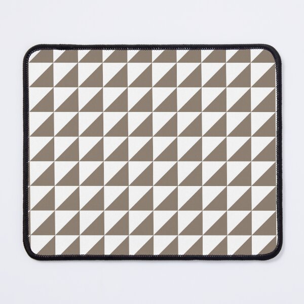 Item preview, White And Taupe Triangle Mosaic Pattern designed and sold by pattern-archive.