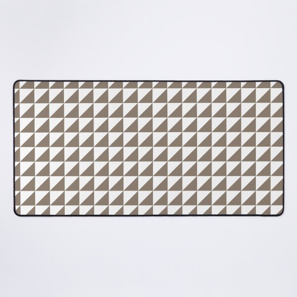 Artikelvorschau, Dreiecksmosaikmuster in Weiß und Taupe entworfen und verkauft von pattern-archive.