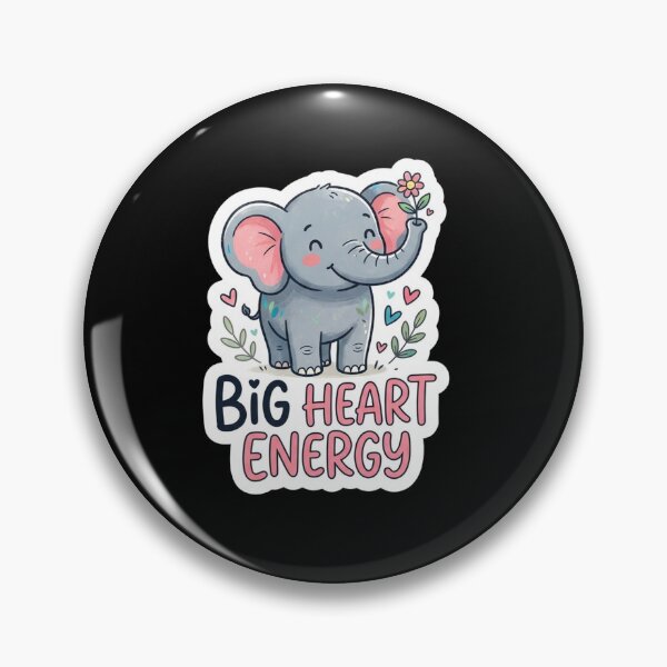 Item preview, Cute Little Elephant Big Heart Energy designed and sold by Owcomm.
