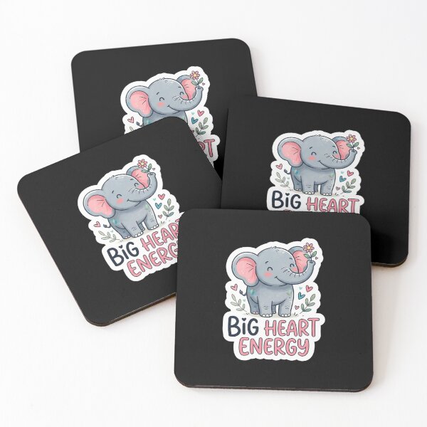 Item preview, Cute Little Elephant Big Heart Energy designed and sold by Owcomm.