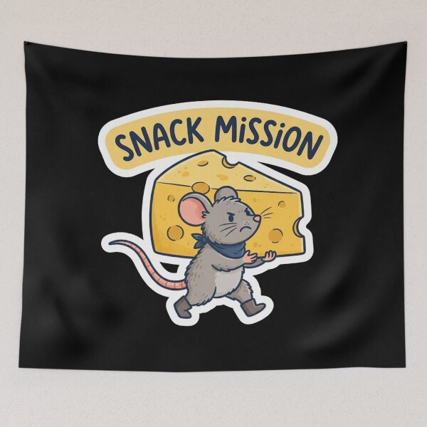 Item preview, Cute Mouse Carrying A Big Cheese designed and sold by Owcomm.