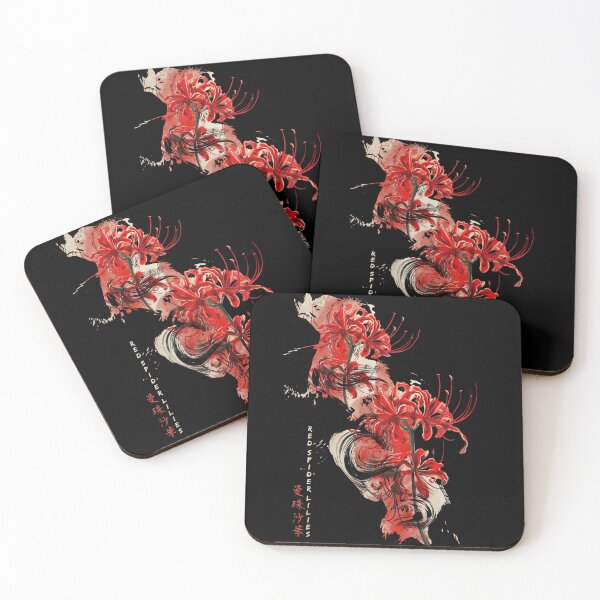 Item preview, japanese red spider lily in Vaporwave anime retro pastel goth aesthetic designed and sold by Otakuniverse.
