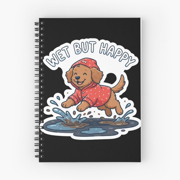 Item preview, Happy Puppy Jumping In Muddy Puddle designed and sold by Owcomm.