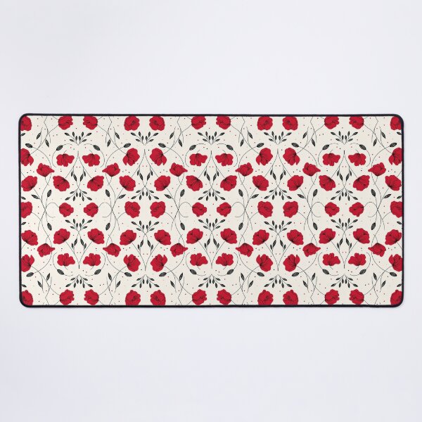 Item preview, Red Poppy Folk Floral Pattern designed and sold by NuvoraNest.