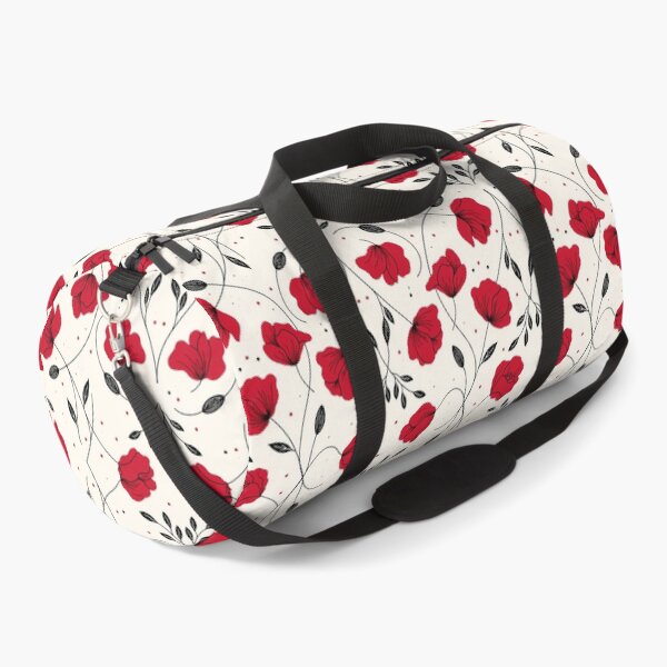 Item preview, Red Poppy Folk Floral Pattern designed and sold by NuvoraNest.