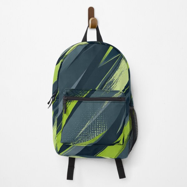 Item preview, Neon Green Abstract Cyberpunk Racing Stripes Graphic Art designed and sold by StarvoCorner.