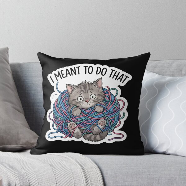 Item preview, Funny Cute Kitten Tangled In Yarn designed and sold by Owcomm.