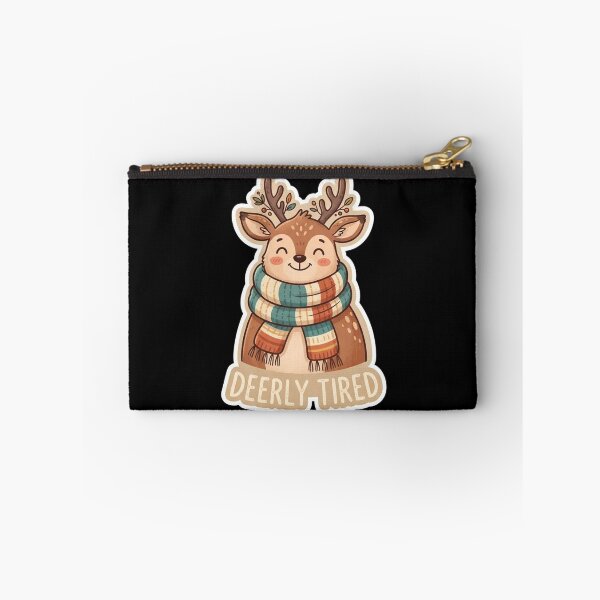 Item preview, Cute Deer Wearing Scarf Deerly Tired designed and sold by Owcomm.